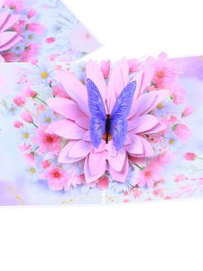 3D Sáng Tạo Bướm Giáng Sinh Lễ Tình Nhân Lễ Hội Đa Năng Thiệp Chúc Mừng Quà Tặng Cho Bé Gái Bạn Bè Màu Hồng Dễ Thương Phong Cách Gấp Thẻ