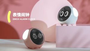 Xiaomi Youpin Cute Expression Alarm Clock Multi Function Digital LED Voice Controlled Light Bedside Clock for Home Office