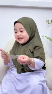 Hijab anak bayi 0 6 bulan 1-2 tahun MAURIN PAD Kereudung bayi hijab bayi jilbab anak bayi jilbab bayi perempuan