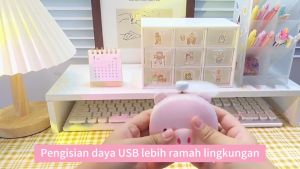 CERMIN make up lampu multifungsi kipas 3in1 recharger Fortable LED KIPAS KARAKTER