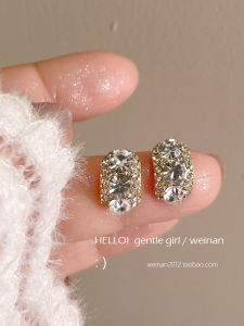 Elegant Silver Plated Alloy Ear Cuff with Embedded White Diamond Mosquito Coil Shape Face Slimming Fairy Tale Style Earrings for Women