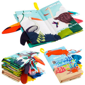 Baby Books Toys Baby Books 0-6 Months 3PCS Touch and Feel Cloth Crinkle Soft Books Toys for 0-3-6-12-18 Months Infant Newborn