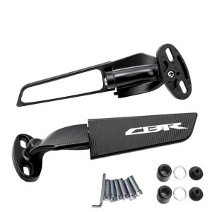 Gương Chiếu Hậu CNC Đa Năng Cho Xe Máy Với Logo CBR Tích Hợp Cánh Gió Tăng Cường Tầm Nhìn Và Phong Cách