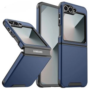 Luxury Matte Protective Phone Case for Samsung Galaxy Z Flip 7 FE 6 5 4 Flip7 Flip6 Flip5 Flip4 Wireless Charging Shockproof
