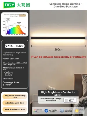 DGY | Minimalist LED Long Strip Wall Light for Living Room Bedroom Staircase