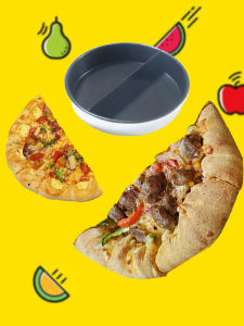Great for You Aluminum Pizza Tray Baking Utensils Food Grade Half Circle Double Combination Non Stick Kitchen Cooking Tools