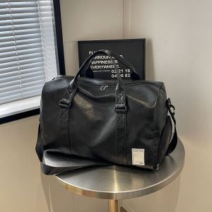 Túi Du Lịch Da Nam Chất Lượng Cao Có Ngăn Đựng Đồ Khô Ướt Túi Đeo Chéo Cổ Điển Dung Tích Lớn Cho Chuyến Công Tác