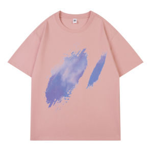 Kazuki Kuraishi Mens Oversize Loose Fit Short Sleeve T-Shirt Summer Casual Cotton Polyester Blend Printed round Neck Tee