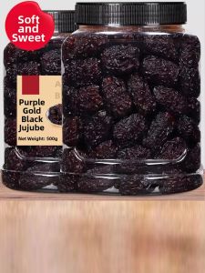 Aecoway | Purple Crystal Large Unpitted Authentic Taihang Mountain and Xinjiang Specialty Black Dates 500g