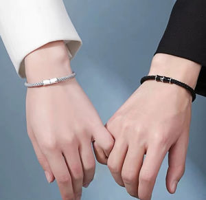 2Pcs Destiny Bamboo Woven Set: A Couple Style Jewelry Gift