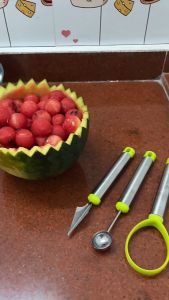 Bộ dao lấy ruột dưa dấu hình tròn viên bi nhanh và tiện lợi có kèm dao lấy ruột táo