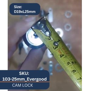 Evergood 103 25mm Cam Lock (Silver) Drawer Lock Cabinet Lock Office Cabinet Lock