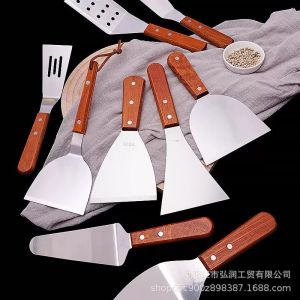 ไม้พายสแตนเลสด้ามจับไม้ ไม้พายผสมอาหาร และอุปกรณ์ทำขนม/อาหาร