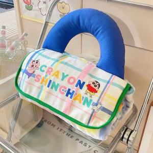 Áo Choàng Nhún Nướng Gấp Bằng Vải Nhung Hai Mặt Cho Máy Lạnh Văn Phòng Quilted Leg Cover Siêu Dễ Thương Cho Siesta