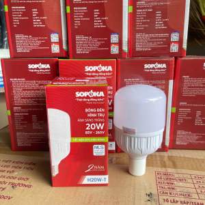 Bóng đèn led trụ 20w 30w Sopoka tiết kiệm điện năng
