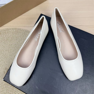 Soft Leather Slip-On Flat Shoes Womens Grandmother Style Summer New Arrival Comfortable Fashion Single Shoes Anti-Slip PVC Sole