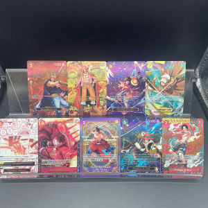 Bandai | OPCG vol.2 DIY Self-made Game Card Roger Luffy Shanks Ace Buggy Gold Printing Process Matte Paper Texture Collectible Card Gift