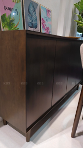 (FREE Installation+Shipping) KBS Amelia 5FT Full Solid Wood Sideboard Cabinet / Mid Century Minimalist / 4 Doors Large Storage / 150L x 40D x 86H cm