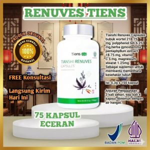 Renuves Capsule 150 kapsul | TRC | Nutrisi Mata | Herbal Asma | Migrain | Antioksidan Tiens