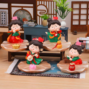 เคสโทรศัพท์มือถือรูปผู้หญิงสไตล์จีนโบราณ ชิ้นส่วนตกแต่งโต๊ะทำงาน ของขวัญที่ระลึกจากศิลปวัฒนธรรม Xian สไตล์ Lazy เด็กผู้หญิง เครื่องมือดูหนัง