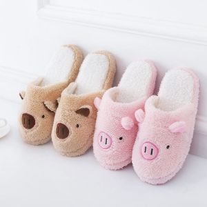 Christmas Gifts for Women: Fuzzy Winter Shoes & Cute Cartoon Pig Slippers