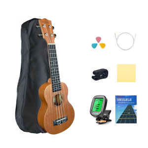Dozzly Ukulele 21/23/26 inci gitar Ukulele soprano/konsert/tenor sapele gitar Hawaii gitar kecil Kids with Gig Bag Digital Tuner Replacing Strings 3 Guitar Picks Strap Cloth