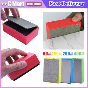 Diamond Hand Polishing Pads Concrete Stone Granite Marble 90X55mm Foam Backer Sanding Disc Grinder