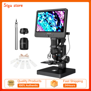 Andonstar AD269S with Endoscope 5000X HDMI Digital Microscope 10.1 LCD UHD 2160P with 5 Lens Home Lab Biological Microscope