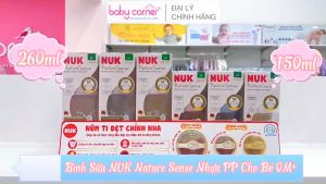 Bình Sữa NUK Nature Sense Nhựa PP 150ml Núm Ti S1-M (0 - 6 Tháng)