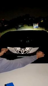 Sayap Stiker Mobil Reflektif Tinggi Laser Sayap Reflektif Tinggi Peringatan Stiker Dekoratif Mobil Car