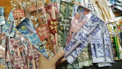 Teacher Day gift w/ Pen and plastic