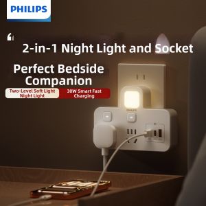 Philips | Multiple Outlet Power Converter USB Expansion Power Strip