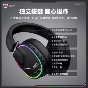 ONIKUMA | ONIKUMA GT836 Wireless Headset 2.4G RGB Gaming Headphones Stable Connection Clear Boom Mic Long Battery Life For Esports Gaming