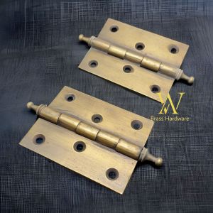 Engsel Pintu Rumah Kuningan Motif Polos Antik 3 inc 2 Pcs
