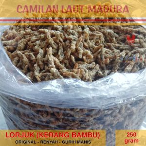LORJUK KERANG BAMBU ORIGINAL 250 gr TANPA TEPUNG Renyah Gurih SIAP MAKAN Asli Alami Camilan Laut Madura Oleh Oleh Surabaya Khas Qday Classic Cemilan Kerupuk Krupuk Jajan Jajanan Hemat Murah Grinting