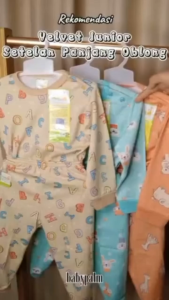 VELVET JUNIOR - SETELAN PANJANG OBLONG - BAJU ANAK - BAJU BAYI - SET BAJU ANAK