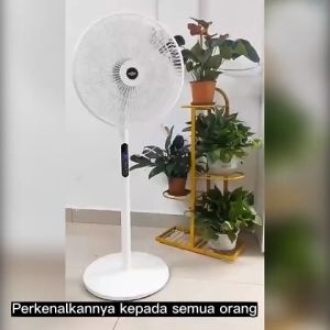 Maimeite Kipas Angin 16 Inch 8 Gigi Disesuaikan Kipas Angin Berdiri Intelligent Remote Control With LED Smart Screen Stand Fan Desain Bisu 5-blade