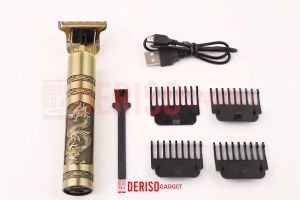 DERISO Vintage T9 Hair Clipper USB Rechargeable Hair Trimmer Men Beard Trimmer Cutting Machine shaver cordless