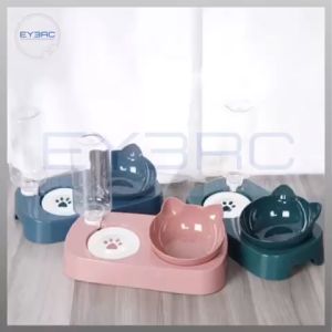 2 in 1 Automatic Pet Feeder with Bottle (Cat Face)