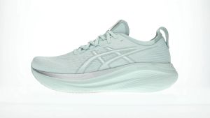ASICS Men GEL-NIMBUS 27 Running Shoes in Pure Aqua/White