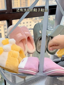 Retractable Double-Layer Drying Net Double Layer Laundry Net Drying Rack Mesh Basket Hanging Collapsible Windproof Case 可伸缩双层晒衣网