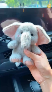 Oldlaiben Elephant Plush Keychain Toy Cute Soft Pendant Stuffed Animal Doll for Bag Backpack Birthday Hadiah Kanak Kanak