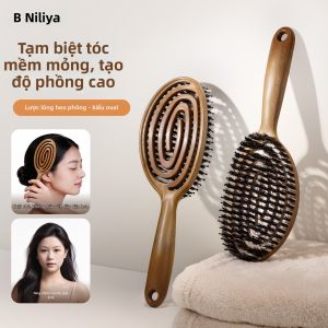 NILIYA | Lược Đánh Phồng Chăm Sóc Tóc Bằng Lông Lợn