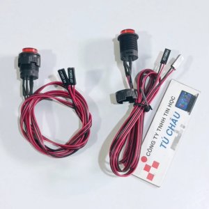 Nút nguồn máy tính PC / Có nút nguồn Power và Đèn Led đỏ báo tín hiệu