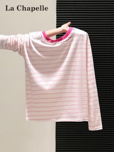 La Chapelle | Pink Striped Lightweight Tshirt
