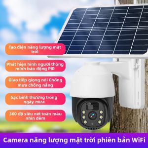 Henyou | Camera Không Dây Điều Khiển Từ Xa 4G HD Màu Đầy Đủ Ban Đêm Góc Quay 360 Độ Bảo Vệ Nhà Ngoài Trời với Chức Năng Nhắn Tin Báo Động