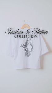 WKNDS Humming Bird Graphic Cropped Drop Shoulder Tshirt for Men