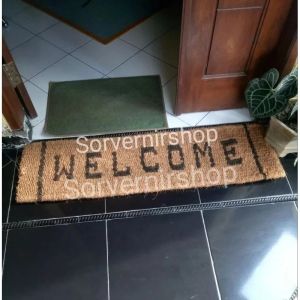 Keset Serabut Kelapa Ijuk Anti Ular 2 Pintu Kualitas PREMIUM 120x30x2cm WELCOME