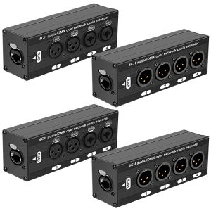 4 Channel 3Pin XLR Snake Cable DMX512 Network Signal Extender Audio Extender for Stage Sound Lighting and Recording Studio