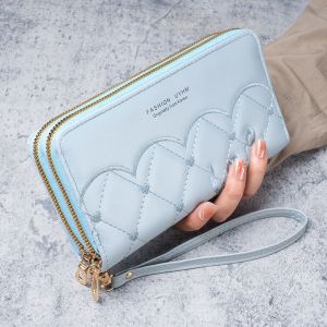 Large Capacity Fashionable Functional Handbag with Double Zipper